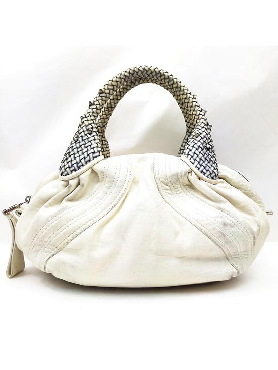 Fendi Handbags - Fendi Hand Bag White Leather 1069319